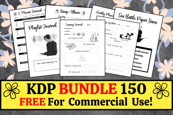 Download KDP Bundle Pack 150 Templates + Extras - Kdp bundle pack Collection