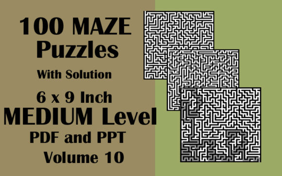Download 100 Maze Puzzle Medium 6x9 PDF PPTX V 10 - Pptx Collection