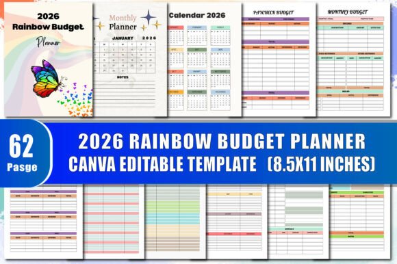 Download 2026 RAINBOW BUDGET PLANNER - Budget planner Collection